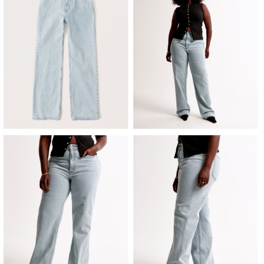 A&F Curve Love High Rise 90s Relaxed Jean - Size 6/28R